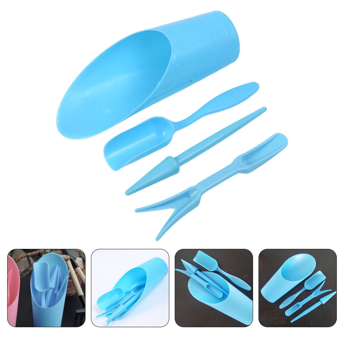 Bonsai Garden Tools - 4 sztuk/zestaw, plastikowe trwałe wiadro łopata